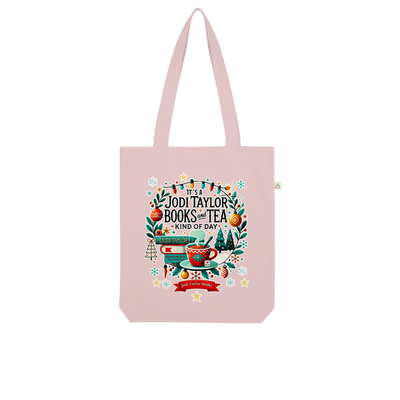 It's a Christmas Books and Tea Kind of Day (UK) Organic Tote Bag