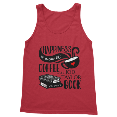 Happiness is a Cup of Coffee and a Jodi Taylor Book Classic Adult Vest Top