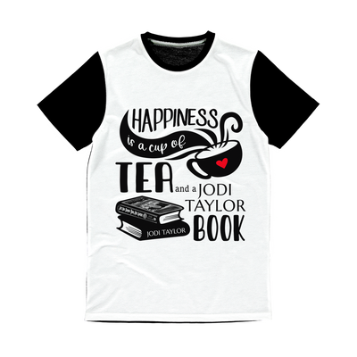 Happiness is a Cup of Tea and a Jodi Taylor Book Classic Panel T-Shirt