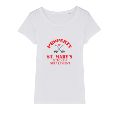 Property of St Mary's Kitchen Department (UK) Organic Jersey Womens T-Shirt