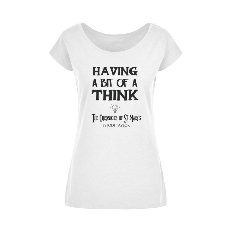 Having A Bit Of A Think Wide Neck Womens T-Shirt XS-5XL