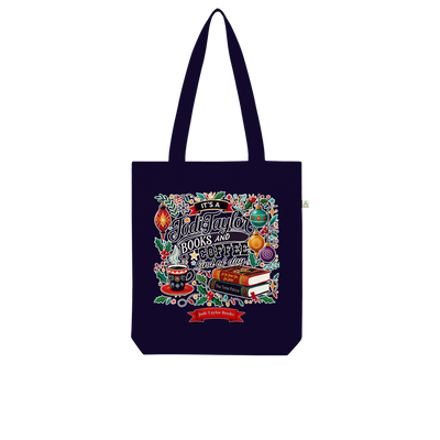 It's a Christmas Books and Coffee Kind of Day (UK) Organic Tote Bag