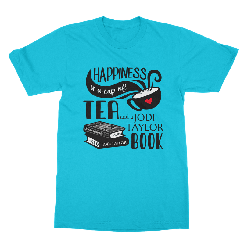 Happiness is a Cup of Tea and a Jodi Taylor Book Classic Adult T-Shirt up to 5XL