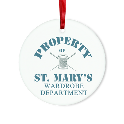 Property of St Mary's Wardrobe Department (UK) Glass Hanging Ornament