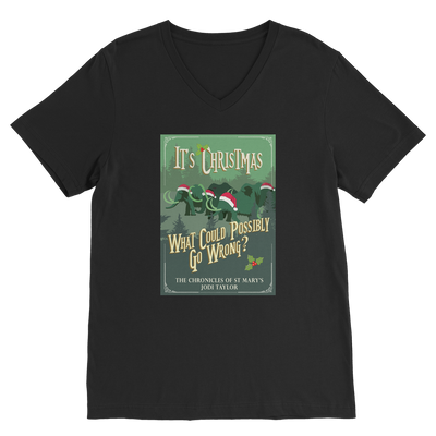 It's Christmas - What Could Possibly Go Wrong? (UK) Classic V-Neck T-Shirt