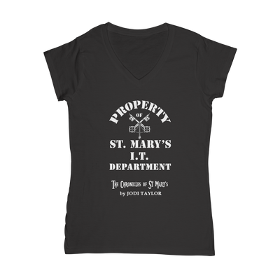 Property of St Mary's I.T. Department (UK) Classic Women's V-Neck T-Shirt