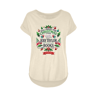 All I Want For Christmas is More Jodi Taylor Books (UK) Women's Long Slub T-Shirt XS-5XL