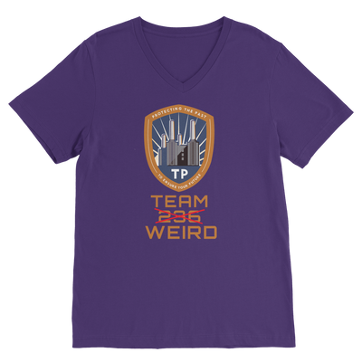 Time Police Team Weird (UK) Classic V-Neck T-Shirt