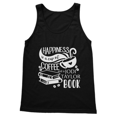 Happiness is a Cup of Coffee and a Jodi Taylor Book Classic Adult Vest Top