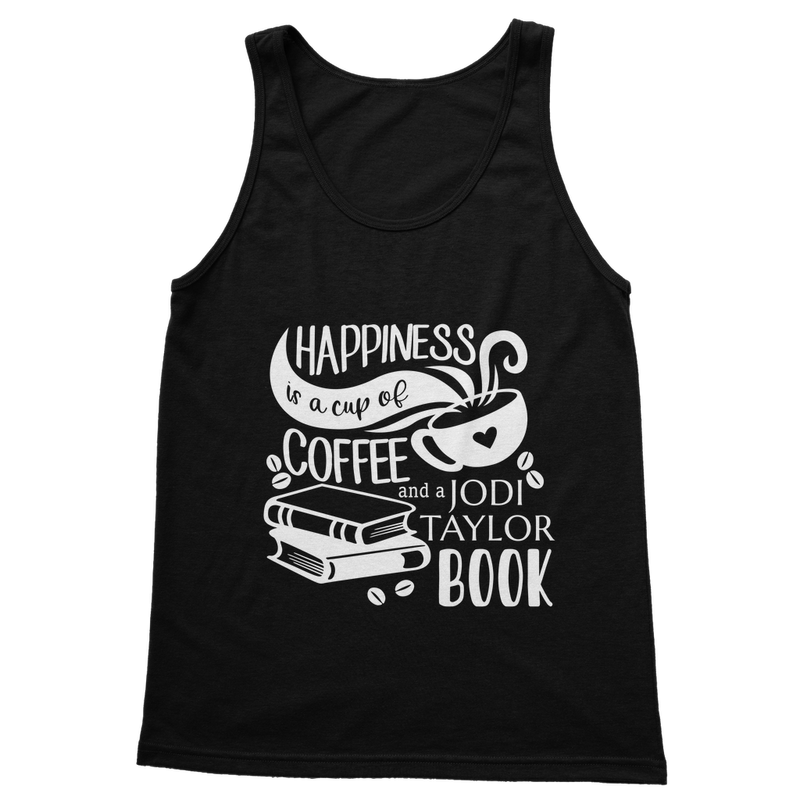 Happiness is a Cup of Coffee and a Jodi Taylor Book Classic Adult Vest Top