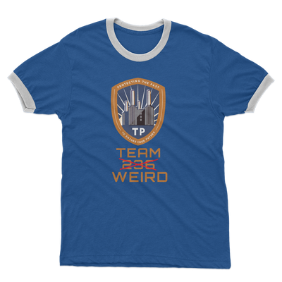 Time Police Team Weird (UK) Adult Ringer T-Shirt