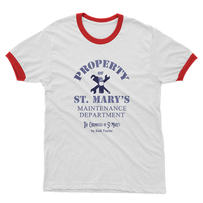 Property of St Mary's Maintenance Department (UK) Adult Ringer T-Shirt