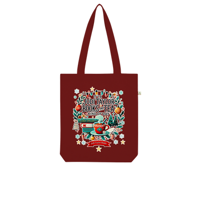 It's a Christmas Books and Tea Kind of Day (UK) Organic Tote Bag