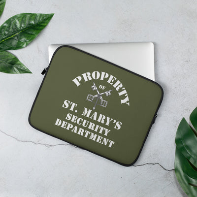 Property of St Mary's Security Department Laptop Sleeve (Europe & USA)