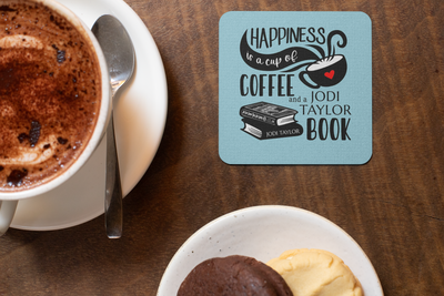 Happiness Is A Cup of Tea/Coffee and a Jodi Taylor Book Coaster (UK)