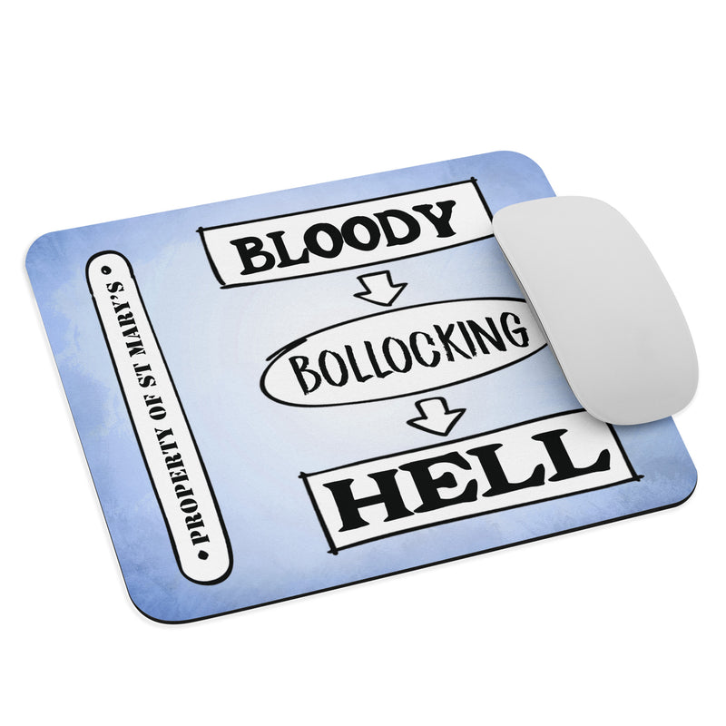 Quotes Range "Bloody Bollocking Hell" Mouse pad (Europe & USA)
