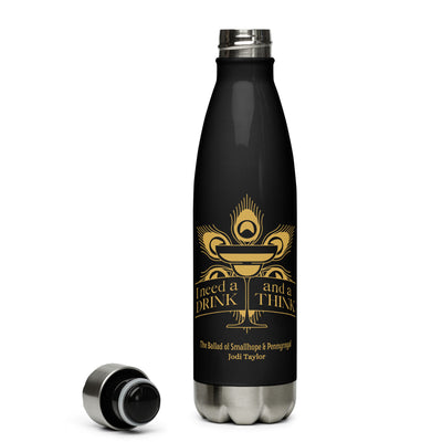 I Need a Drink and a Think Stainless Steel Water Bottle (Europe & USA)